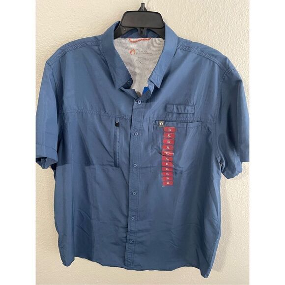 ❤️The American Outdoorsmen Short Sleeve Fishing Shirt - Picture 1 of 5